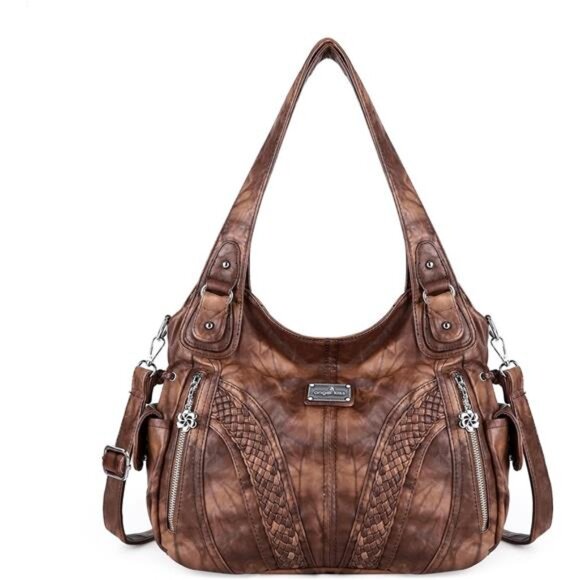 Purses and Handbags Women Fashion Tote Bag Retro Brown
